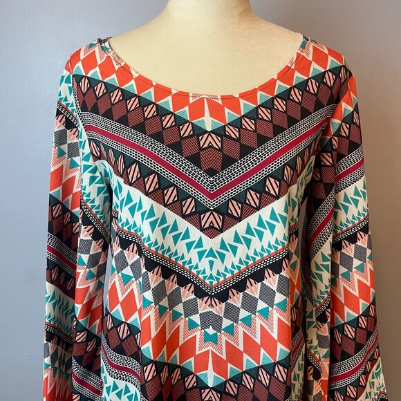 Wrangler Western Slimming V Pattern Dress Small - Picture 3 of 5